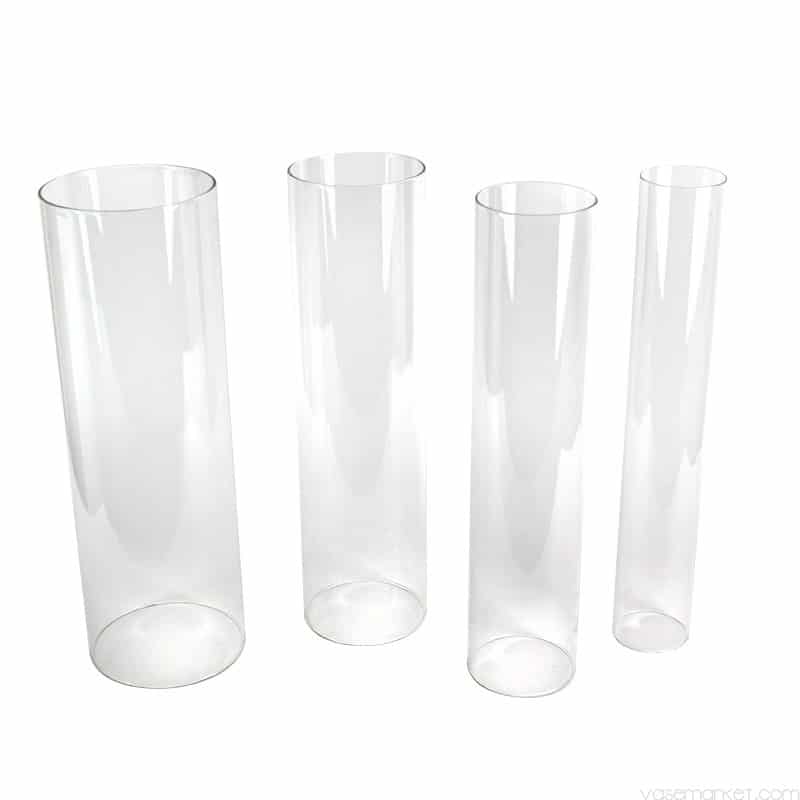 Sometimes we might call them chimney tubes or open ended hurricane candle holders, but generally they are referred to as glass cylinder candle shades or glass lamp shades.