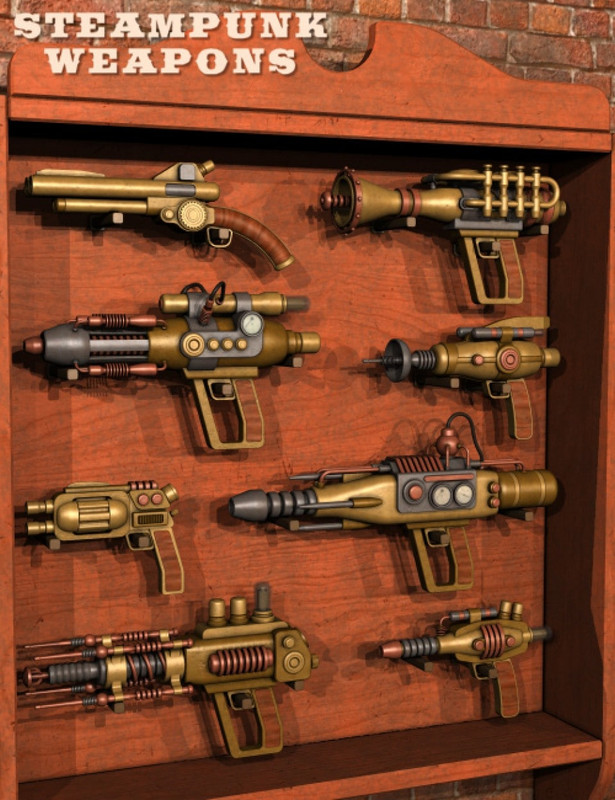 steampunk weapons large