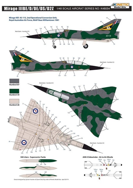 1/48 - Dassault Mirage IIIBE/D/DS by Kinetic - released - Atlas Cheetah ...